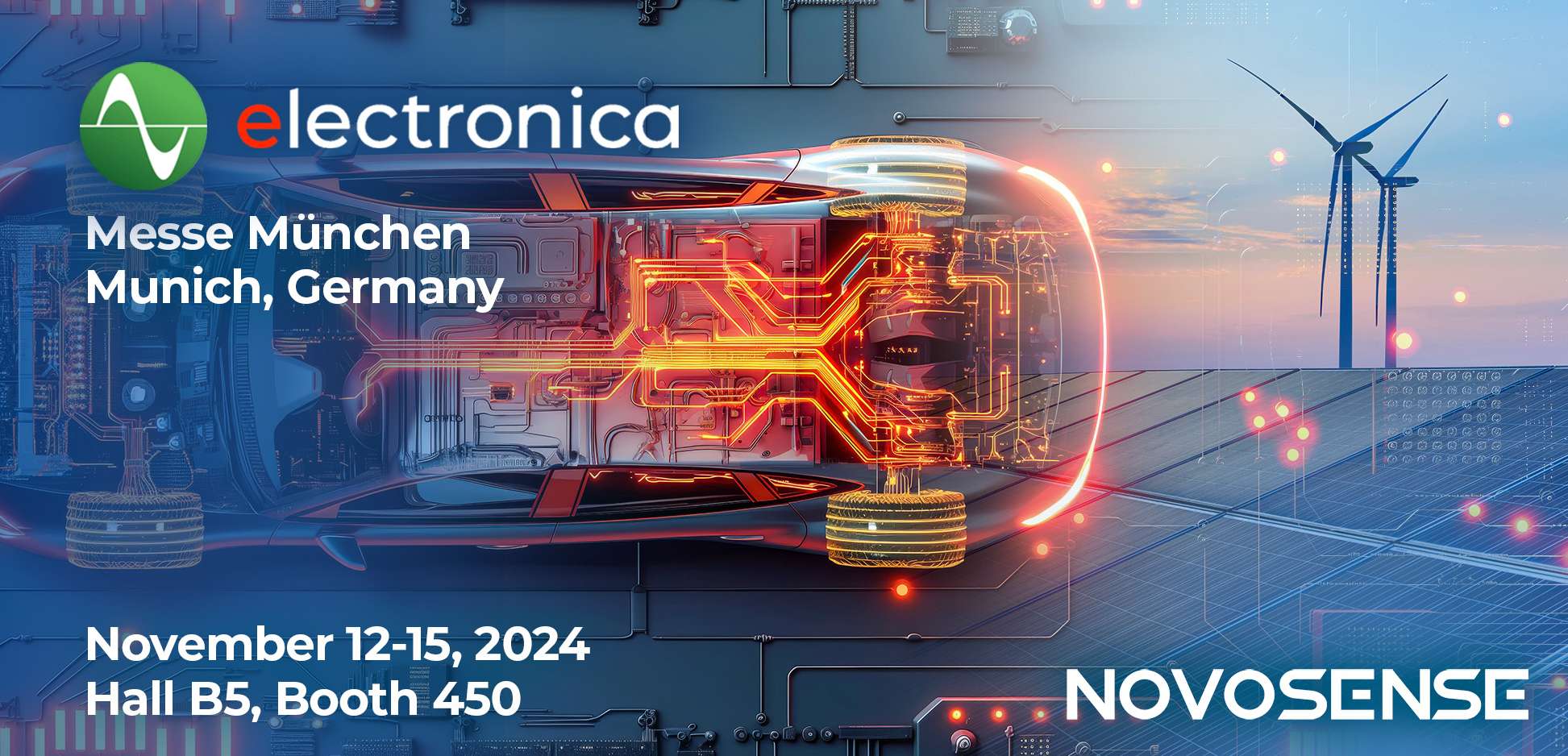 NOVOSENSEは、インテリジェントカー、電動化、産業制御に関する最新の研究開発成果をelectronica 2024に発表